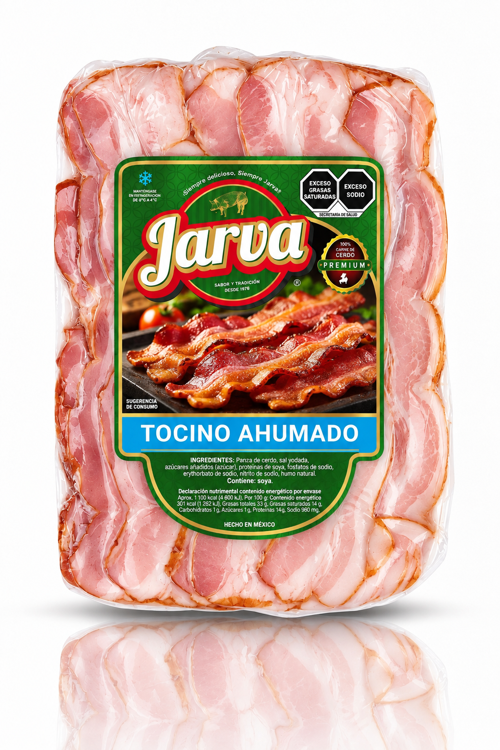 Tocino Ahumado JARVA, Con empaque
