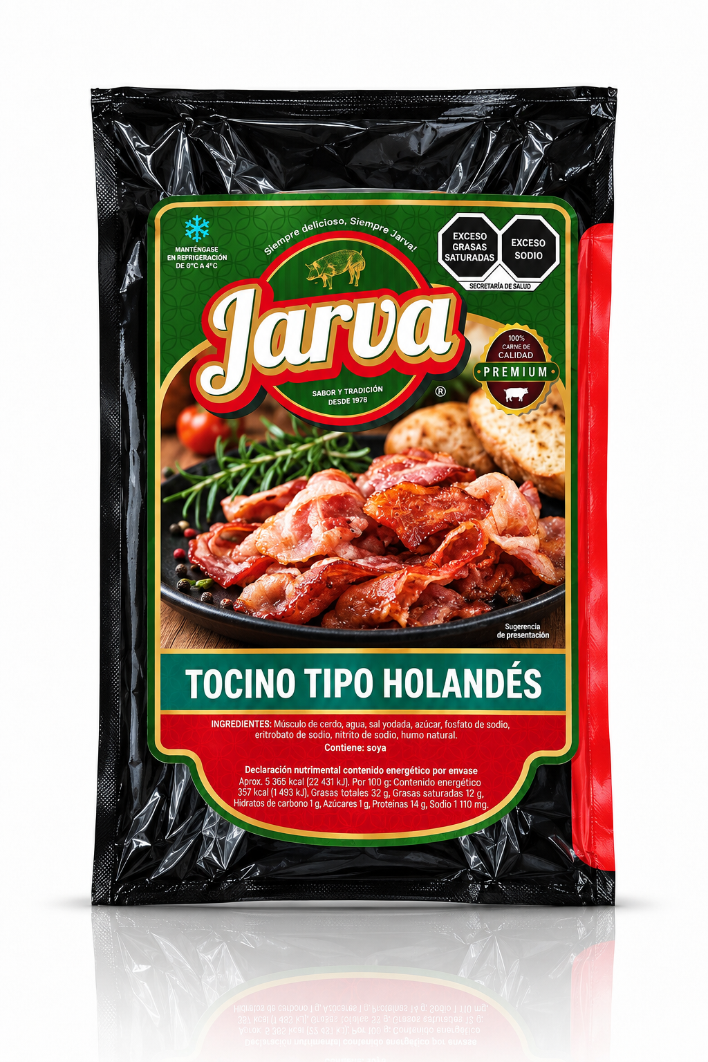 Tocino Tipo Holandés JARVA, Con empaque